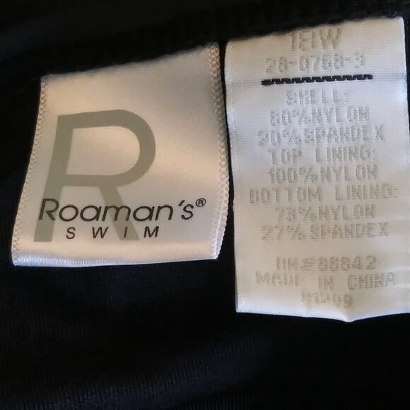 Romans Womens Swim Dress Size 18W Front Ruched Bust Adjustable Straps - Picture 8 of 8
